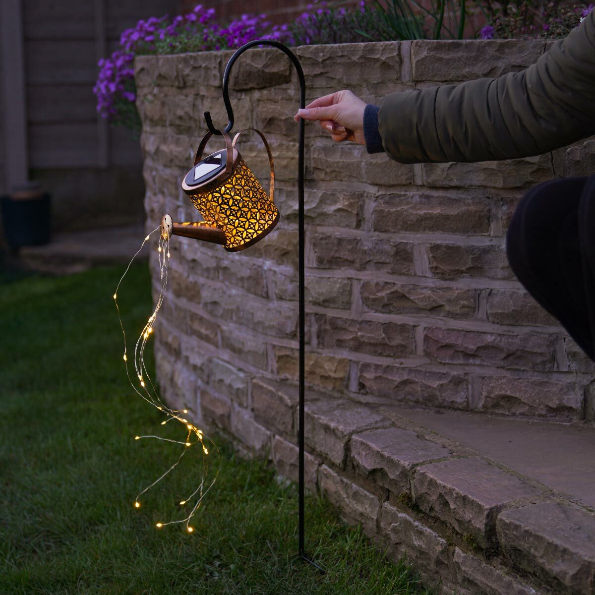 Creative & Vintage LED Watering Can Garden Light