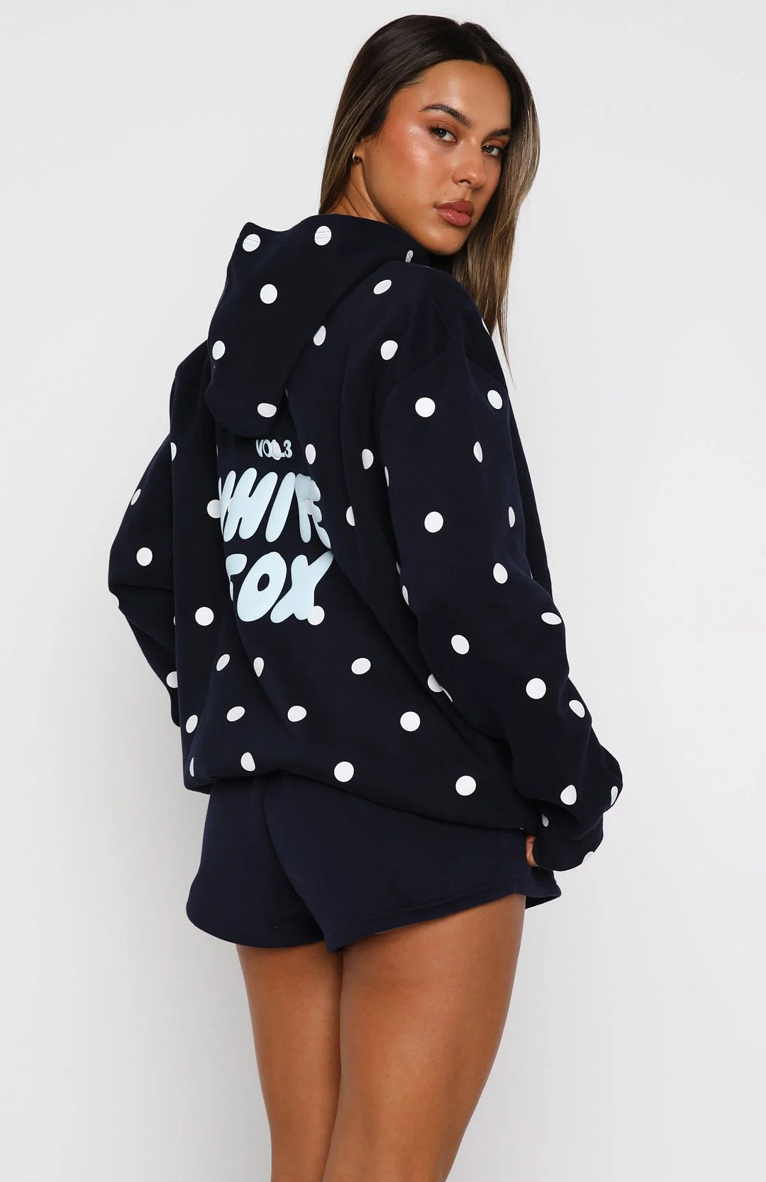 White Fox - Oversized Back Printed Hoodie