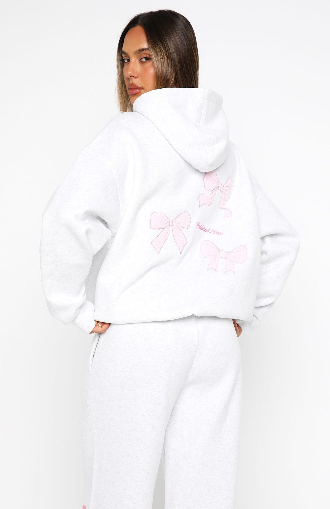 White Fox - Bow Detail Oversized Hoodie