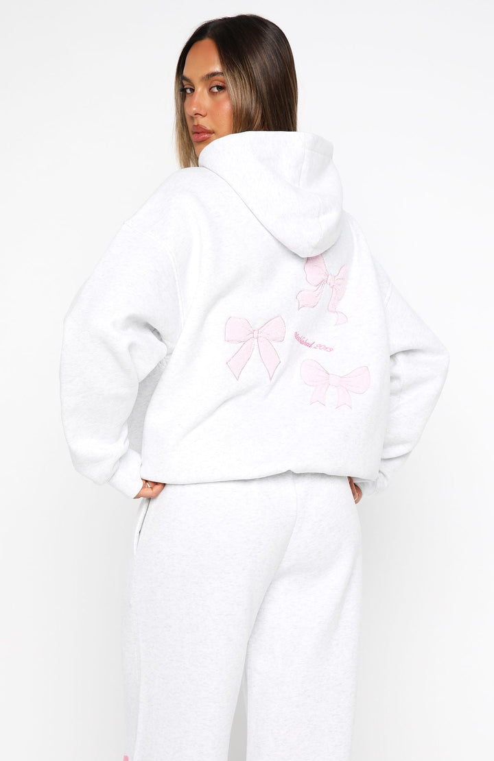 White Fox - Bow Detail Oversized Hoodie