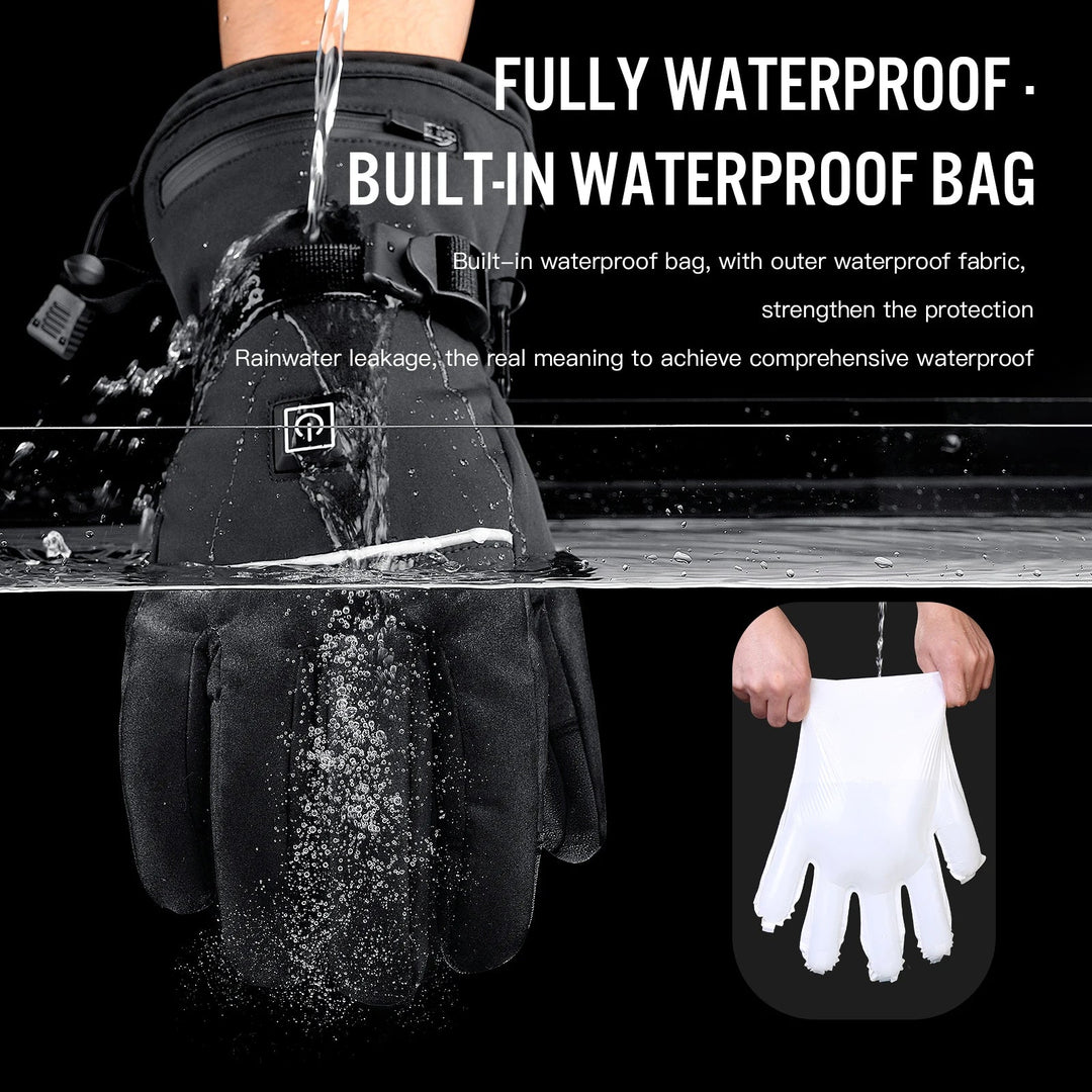 Unisex Heated Gloves - Rechargeable and Touchscreen-Friendly (Batteries included)