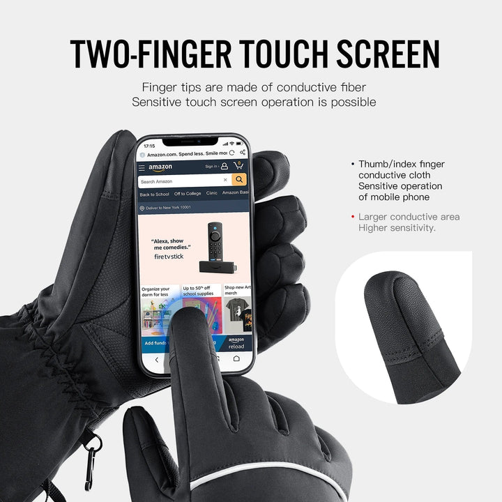 Unisex Heated Gloves - Rechargeable and Touchscreen-Friendly (Batteries included)