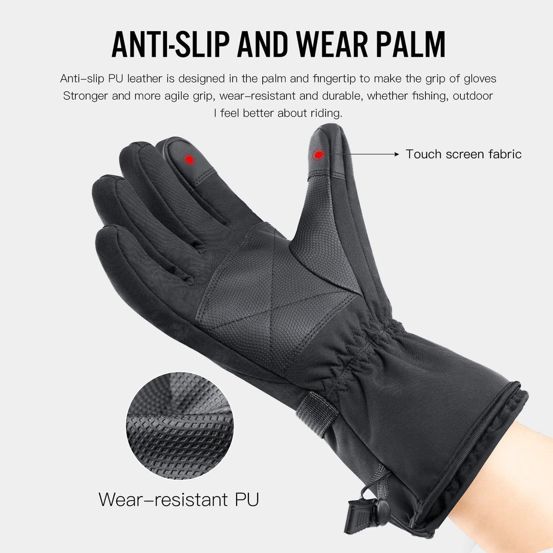 Unisex Heated Gloves - Rechargeable and Touchscreen-Friendly (Batteries included)