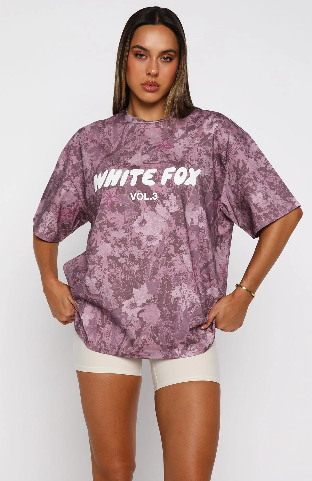 White Fox - Oversized Printed Tee