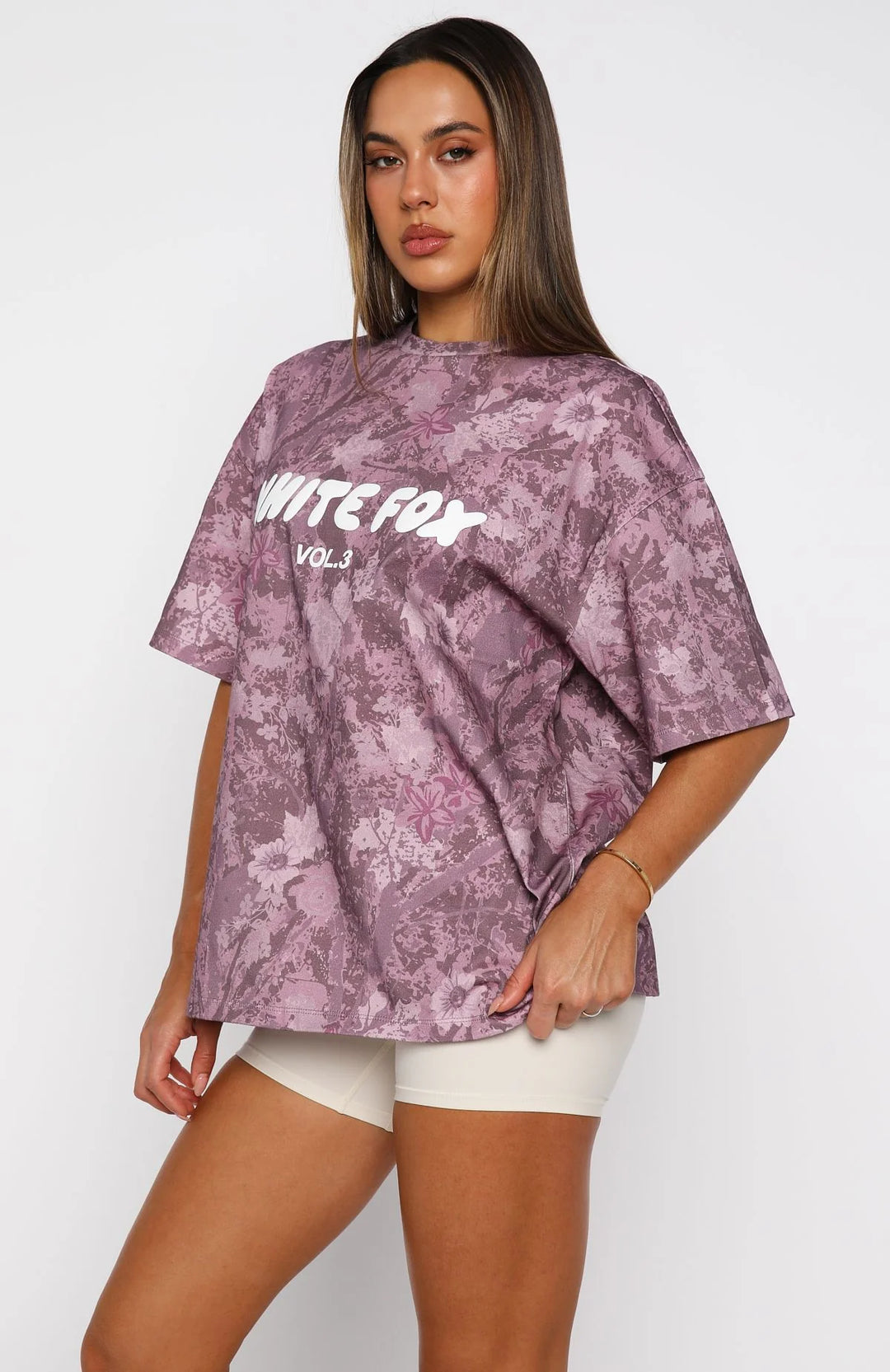 White Fox - Oversized Printed Tee
