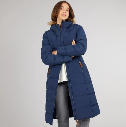 Women’s Long Waterproof Padded Hooded Coat