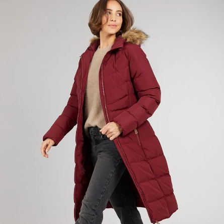 Women’s Long Waterproof Padded Hooded Coat