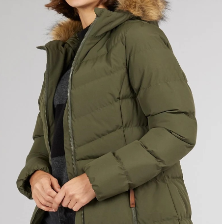 Women’s Long Waterproof Padded Hooded Coat