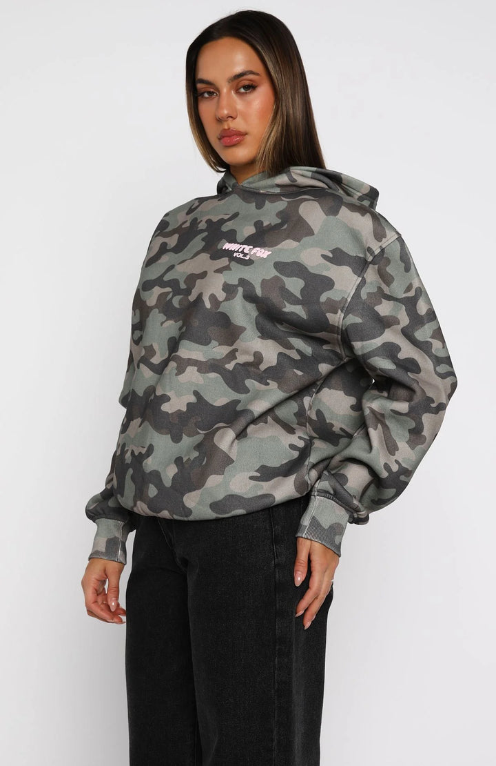White Fox - Oversized Back Printed Hoodie