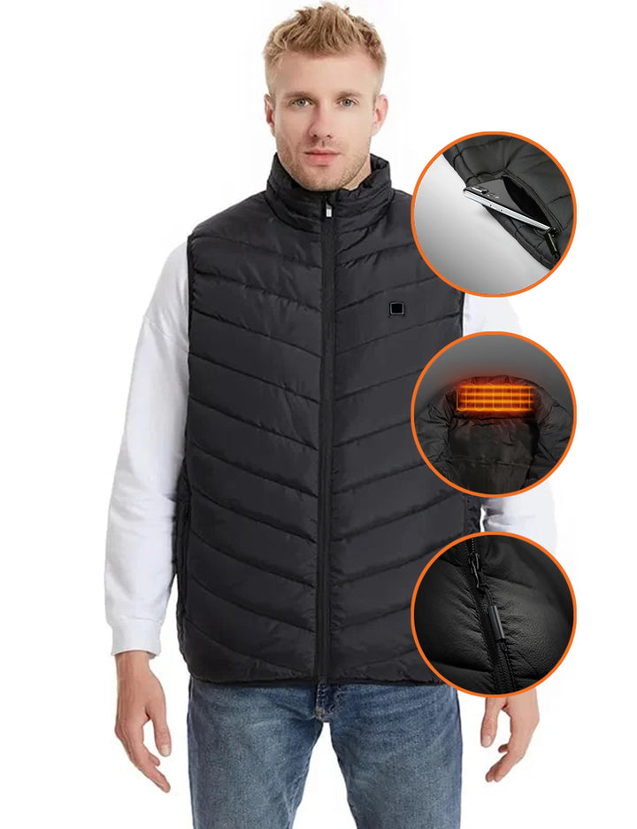 Unisex Heated Vest – Rechargeable Electric Warm Vest with Waterproof & Lightweight Design