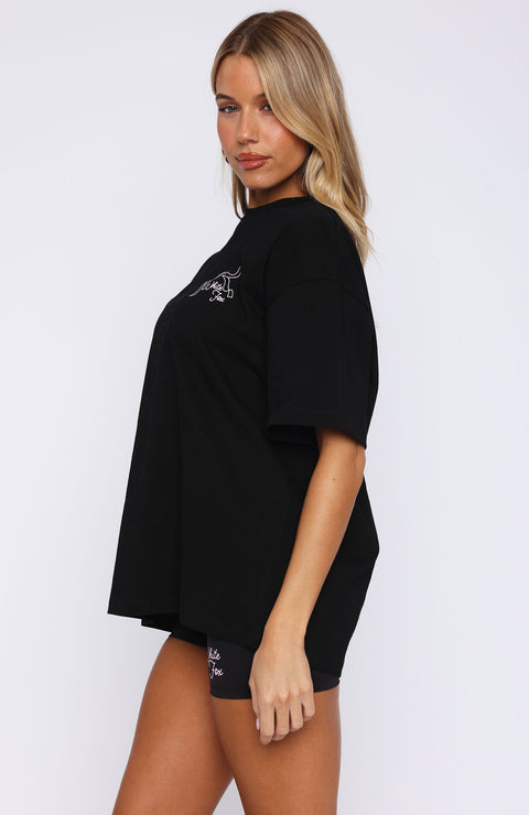 White Fox - Oversized Pink Bow Tee