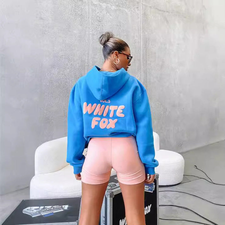 Blue Oversized Hoodie – Women’s Pullover Sweatshirt