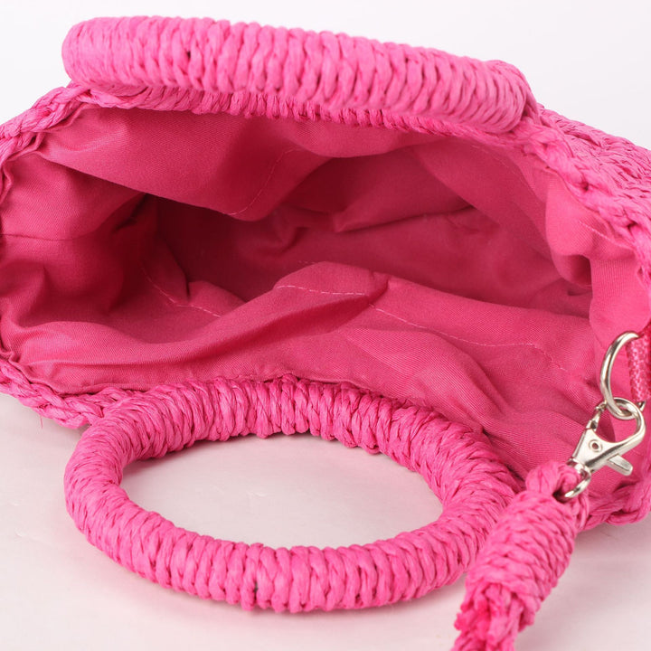 Bohemian Woven Straw Handbag – Natural Texture