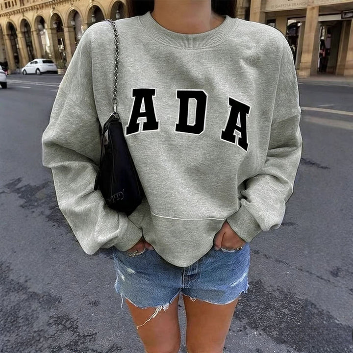 ADA  Oversized Sweatshirt for Women - Cozy Casual Pullover