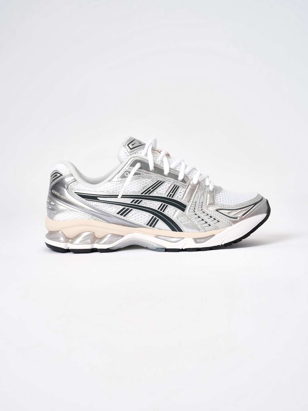 ASICS GEL KAYANO 14 in White/Graphite Grey