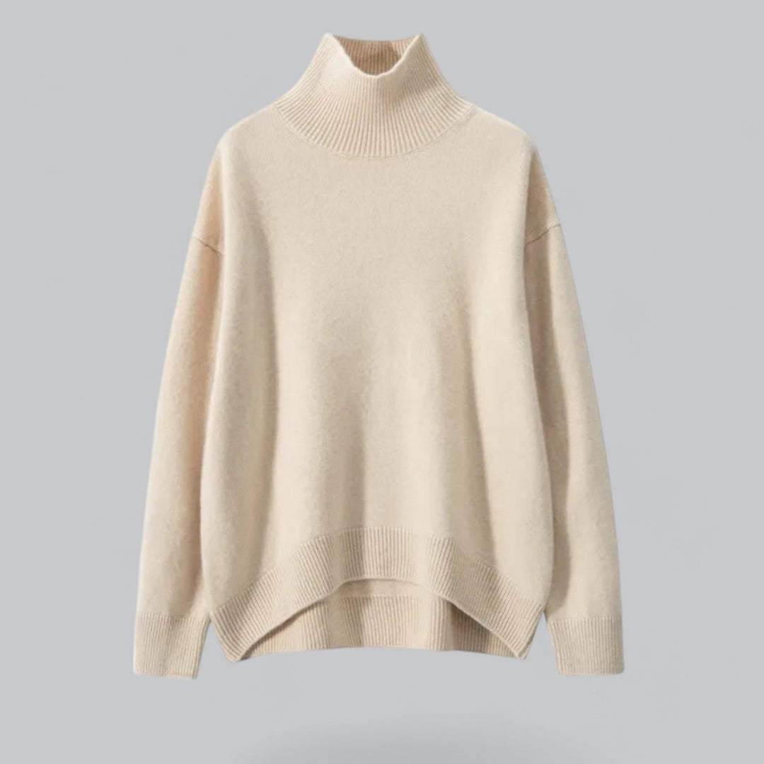 Women's Elegant Cashmere Turtle Neck Pullover Sweater for Stylish Comfort
