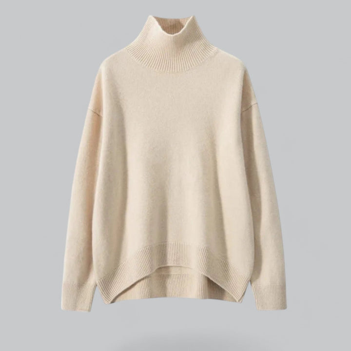 Women's Elegant Cashmere Turtle Neck Pullover Sweater for Stylish Comfort