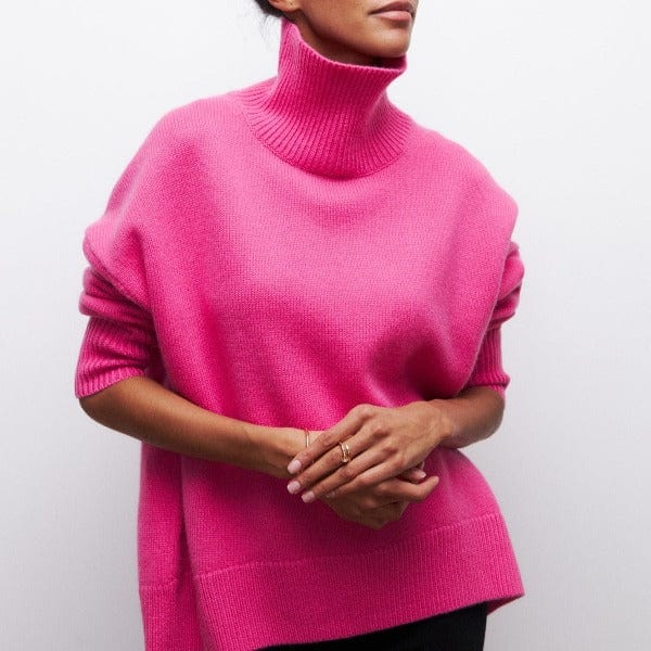 Elegant Full Sleeve Sweater- Elegant Women’s Turtleneck – Long Sleeve Classic Winter Sweater