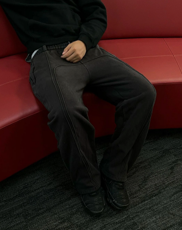 Unisex Streetwear Sweatpants – Heavyweight Joggers with Elastic Waist & Cuffed Ankles