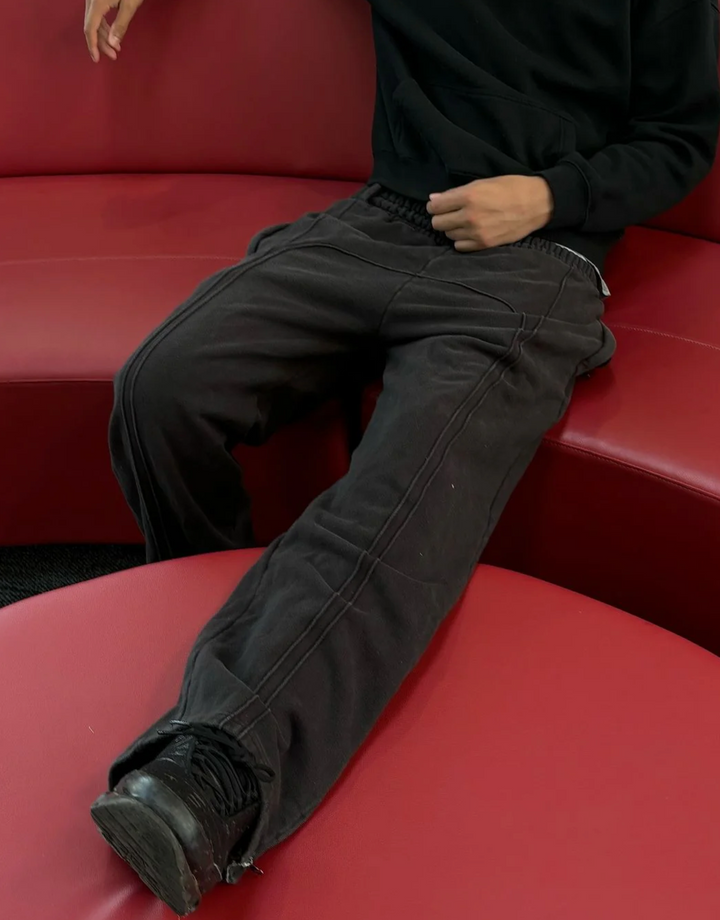 Unisex Streetwear Sweatpants – Heavyweight Joggers with Elastic Waist & Cuffed Ankles