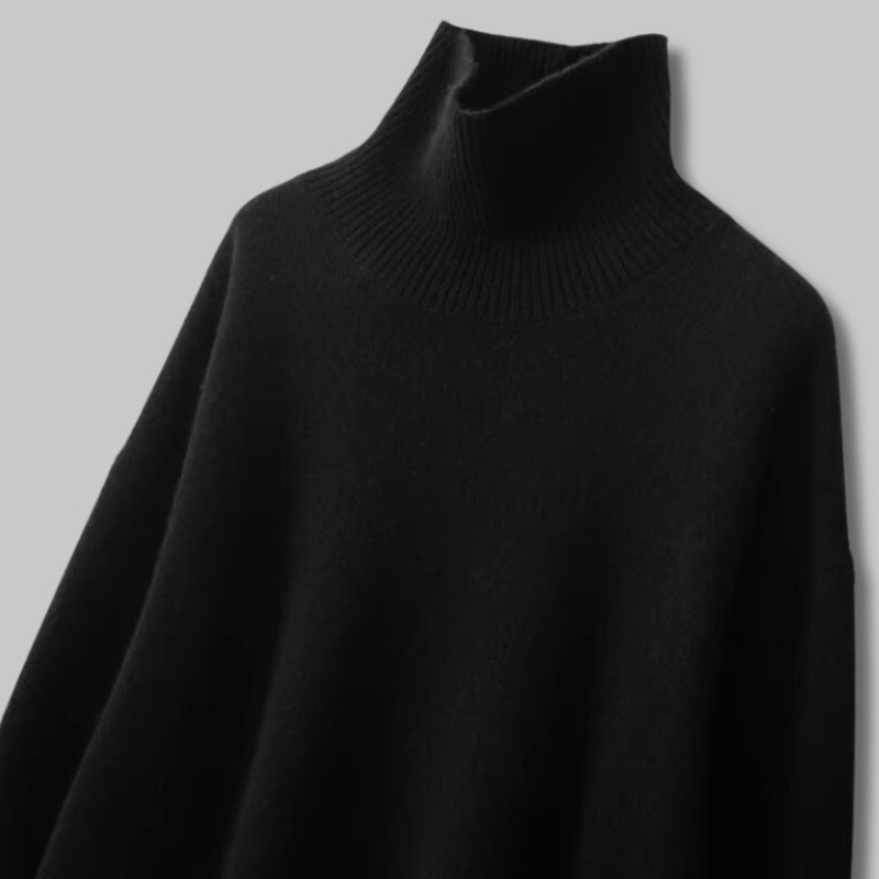 Women's Elegant Cashmere Turtle Neck Pullover Sweater for Stylish Comfort