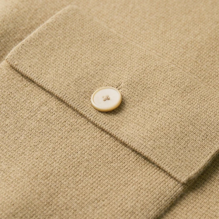 Premium Cashmere Polo Jacket | Luxurious Fine Knit Cardigan for Men