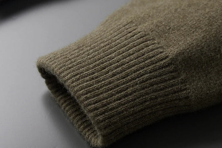 Premium Cashmere Polo Jacket | Luxurious Fine Knit Cardigan for Men