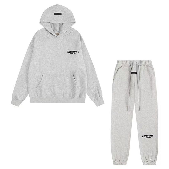 FEAR OF GOD Essentials Unisex Fleece Set – Cozy Streetwear Hoodie & Pants