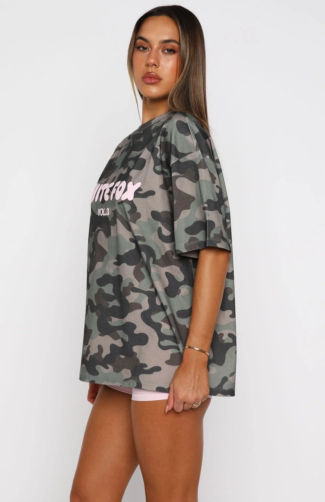 White Fox - Oversized Printed Tee