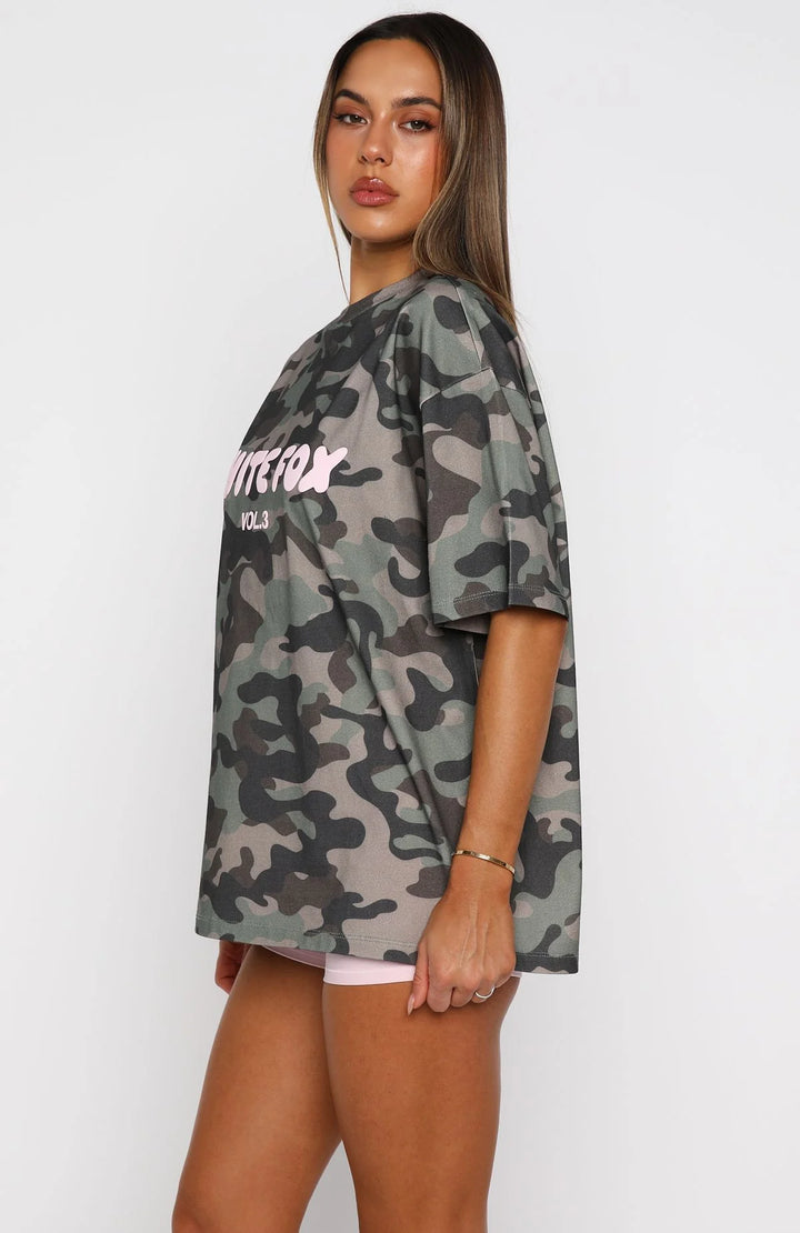 White Fox - Oversized Printed Tee