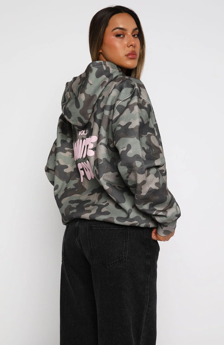White Fox - Oversized Back Printed Hoodie