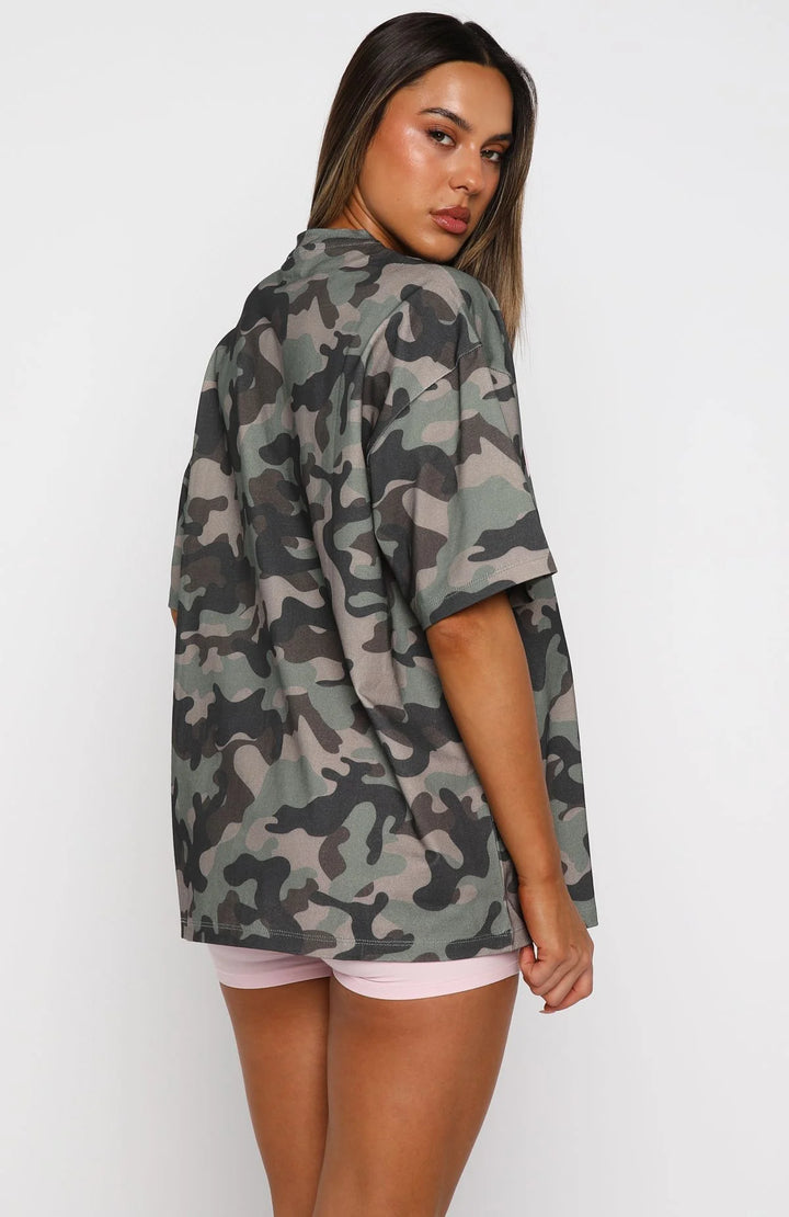 White Fox - Oversized Printed Tee