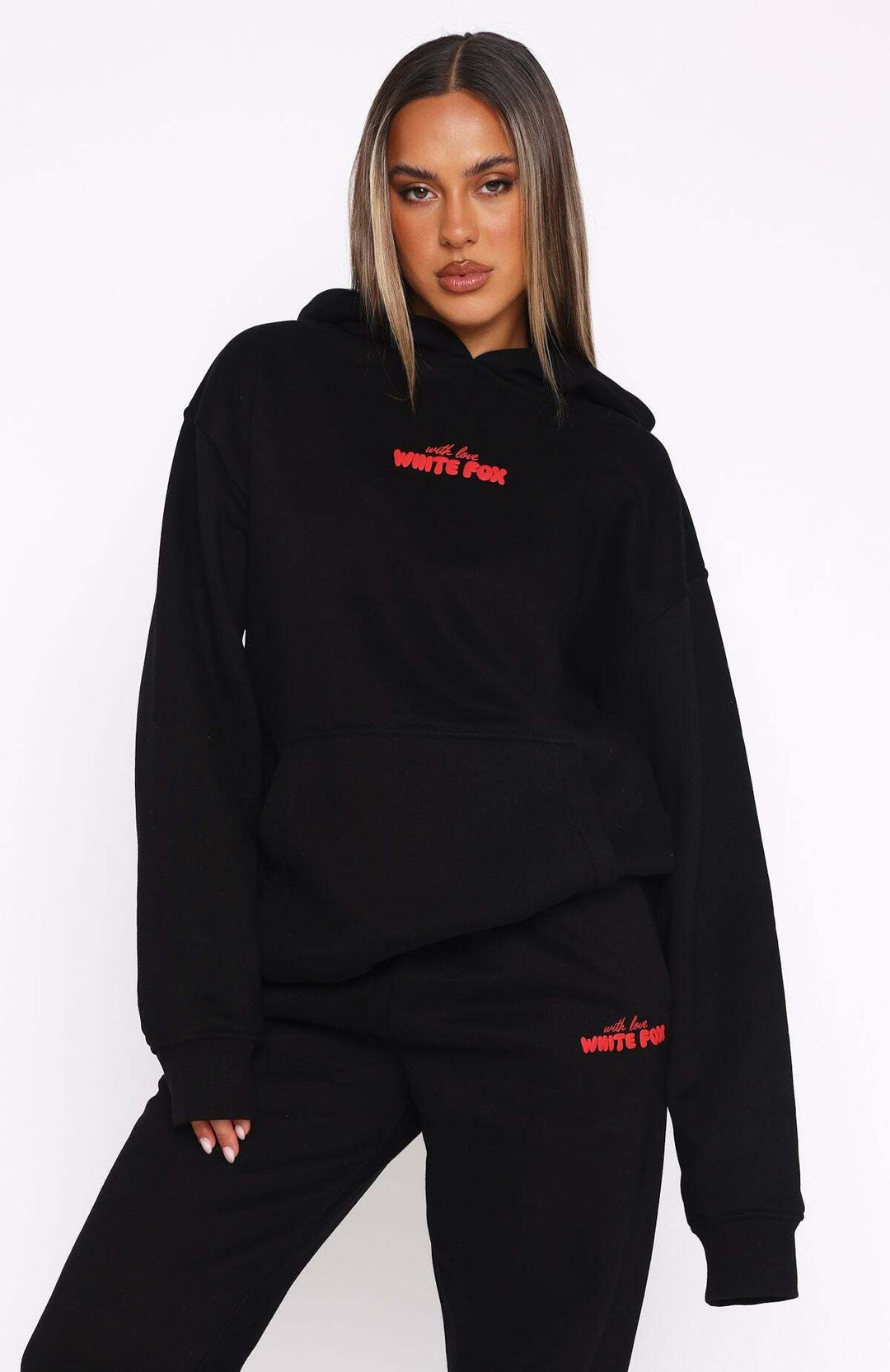In The Moment Oversized Pants & Hoodie Tracksuit – Black