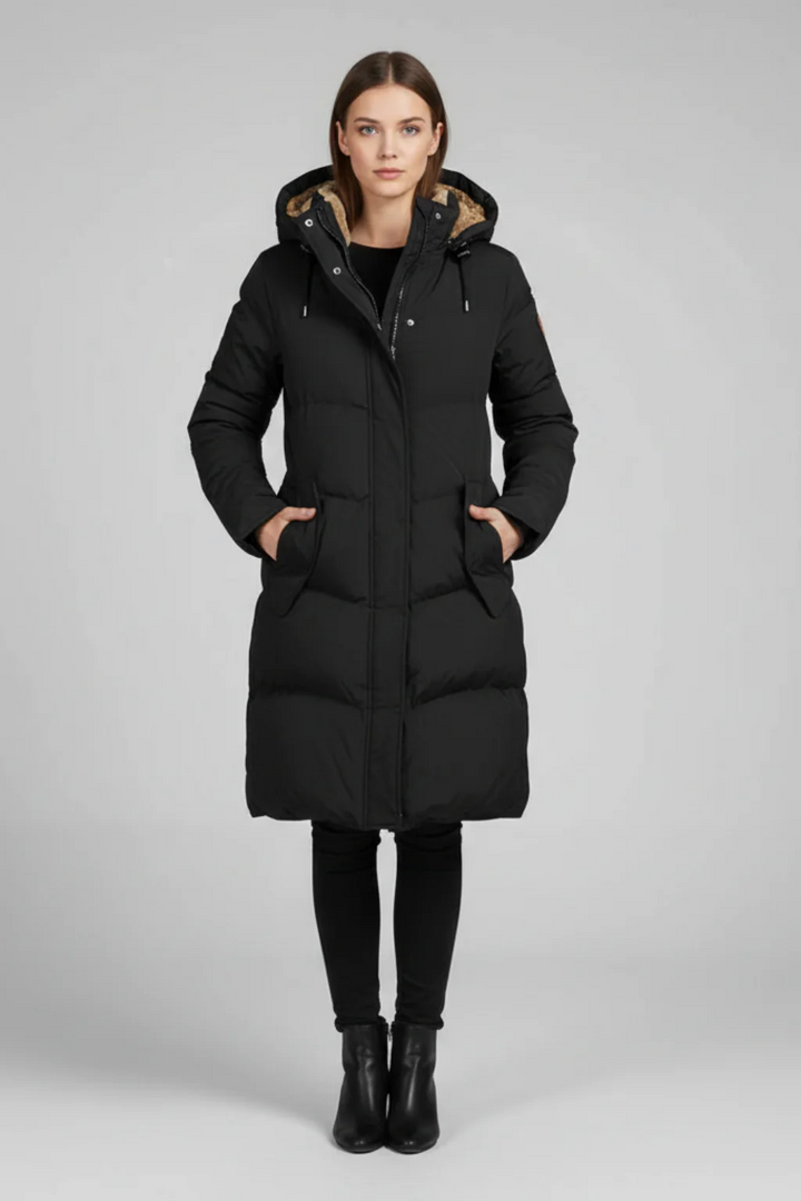 Women Coat - Women’s Elegant Quilted Hooded Winter Coat