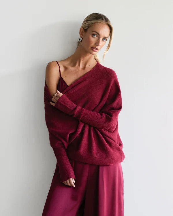 Asymmetric Draped Top – Elegant & Flowing Silhouette