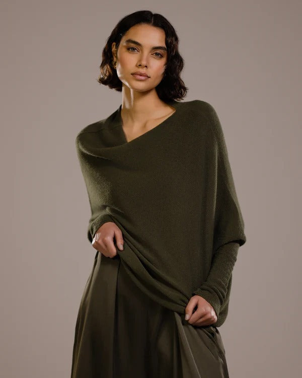 Asymmetric Draped Top – Elegant & Flowing Silhouette