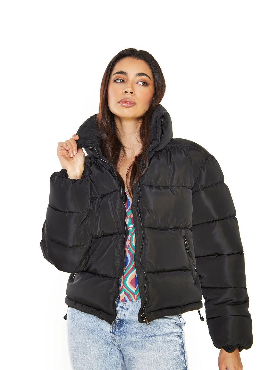 Sleek Black Puffer Jacket