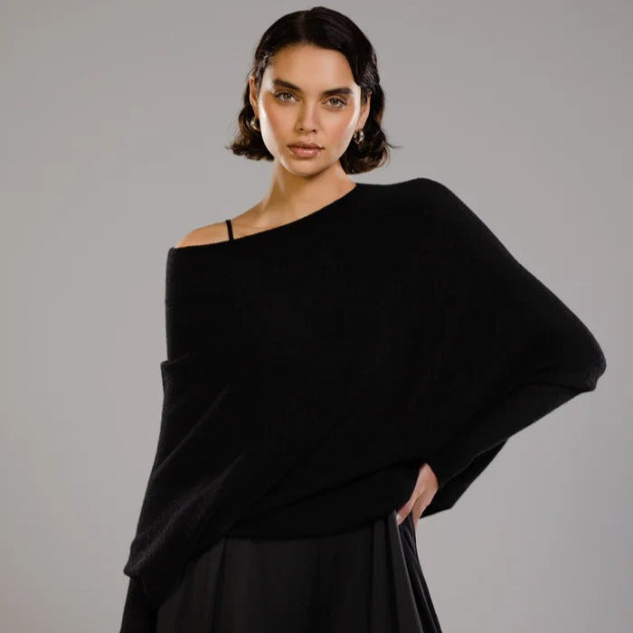 Asymmetric Draped Top – Elegant & Flowing Silhouette