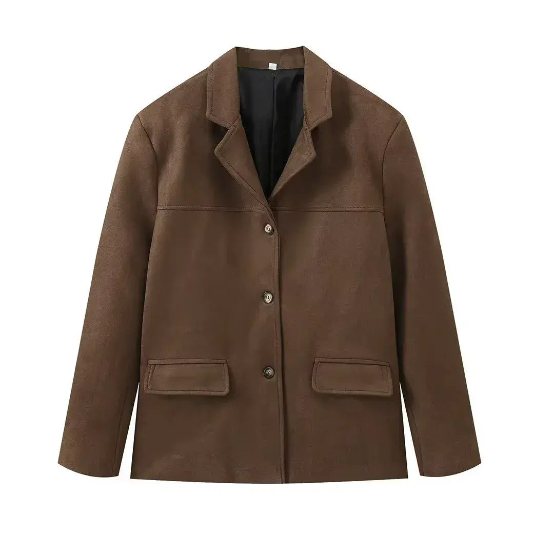 Women’s Oversized Brown Trench Coat – Wide Lapel, Autumn/Winter Essential