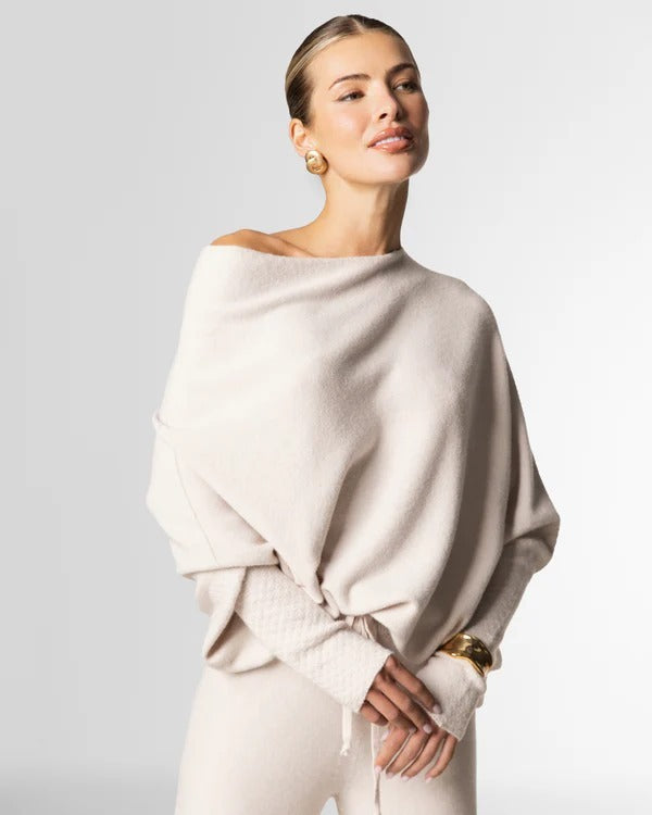 Asymmetric Draped Top – Elegant & Flowing Silhouette