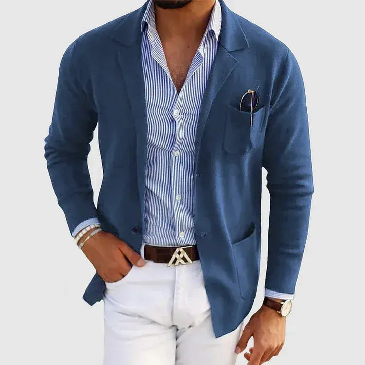 Men’s Lightweight Knit Blazer – Casual & Stylish