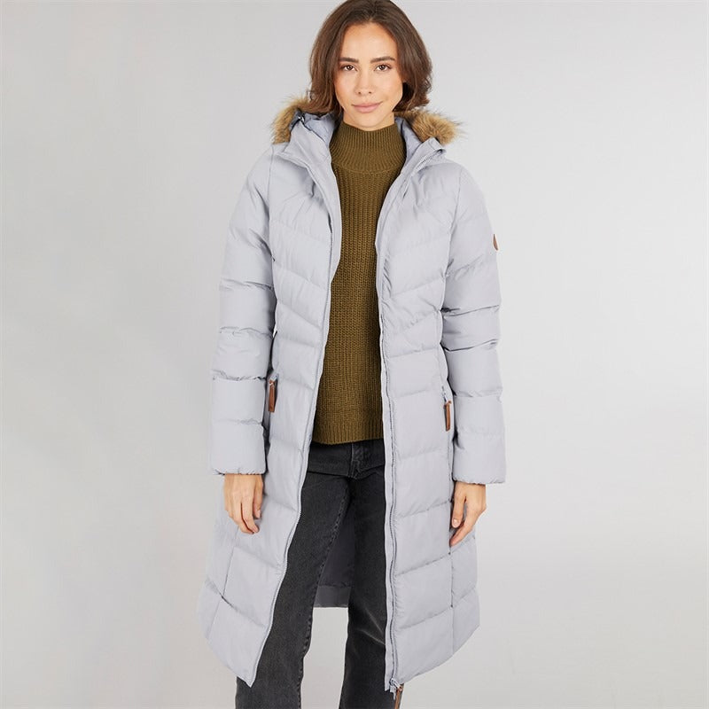Women’s Long Waterproof Padded Hooded Coat