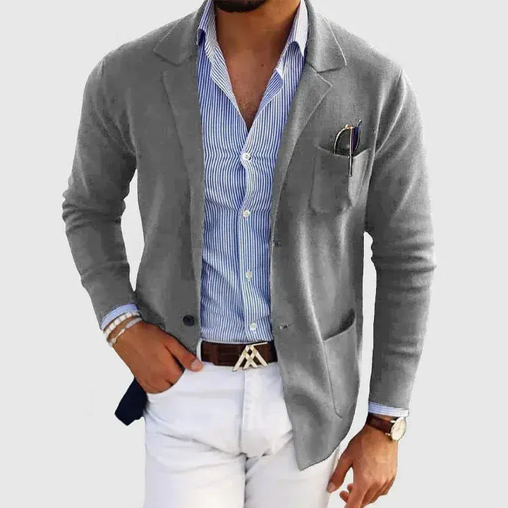 Men’s Lightweight Knit Blazer – Casual & Stylish