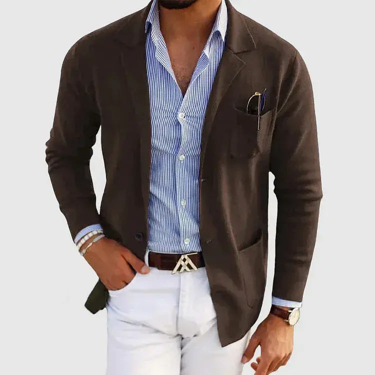 Men’s Lightweight Knit Blazer – Casual & Stylish