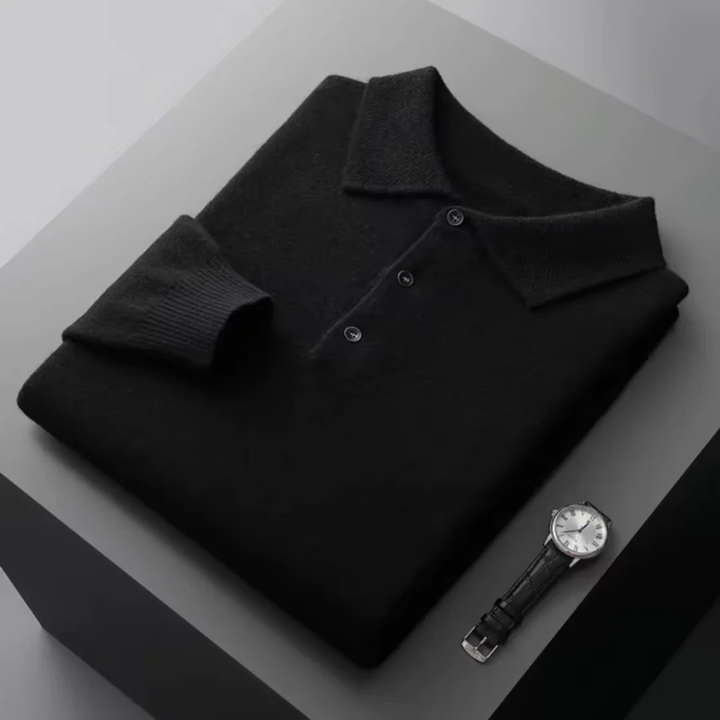 Men’s Wool Polo – Soft, Warm & Stylish