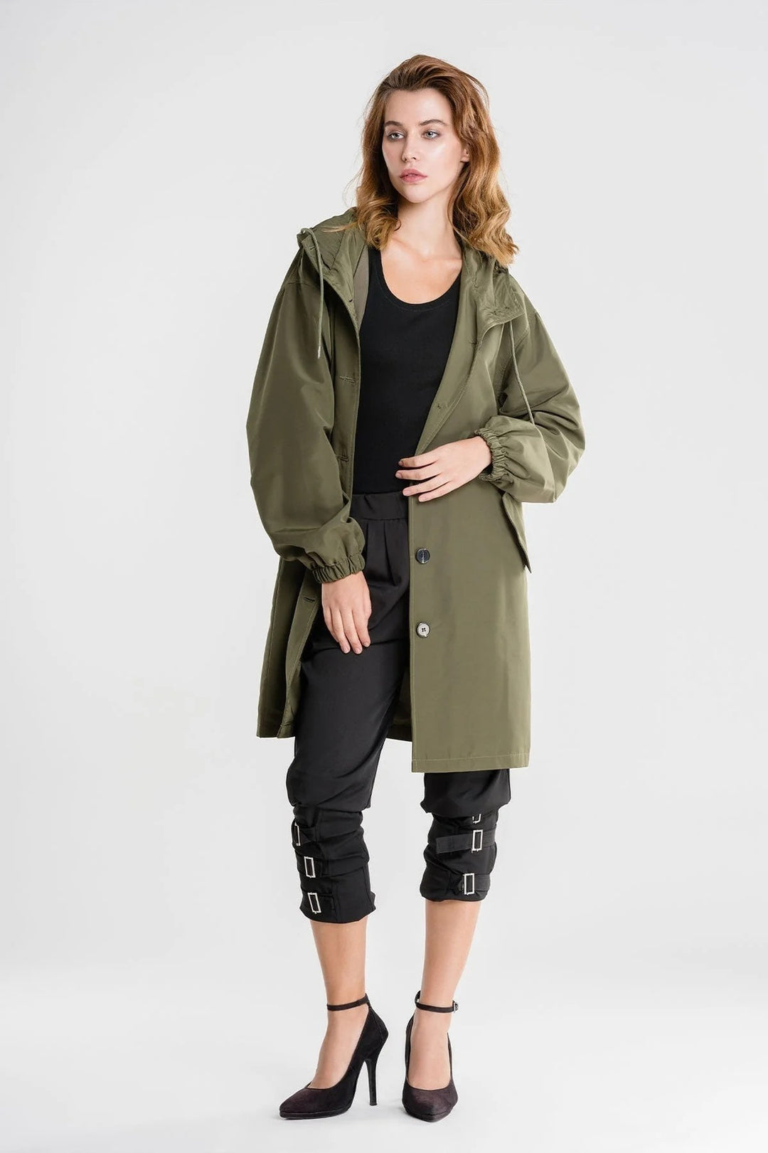 Women’s Oversized Waterproof Hooded Windbreaker – Lightweight Rain Jacket