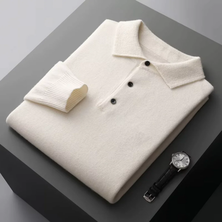 Men’s Wool Polo – Soft, Warm & Stylish