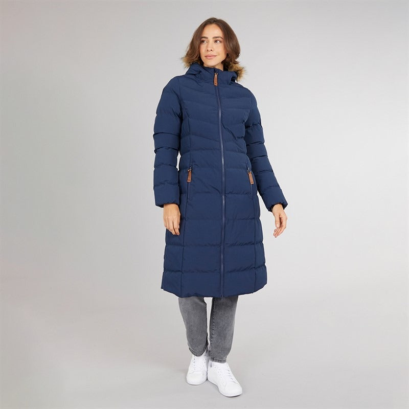 Women’s Long Waterproof Padded Hooded Coat