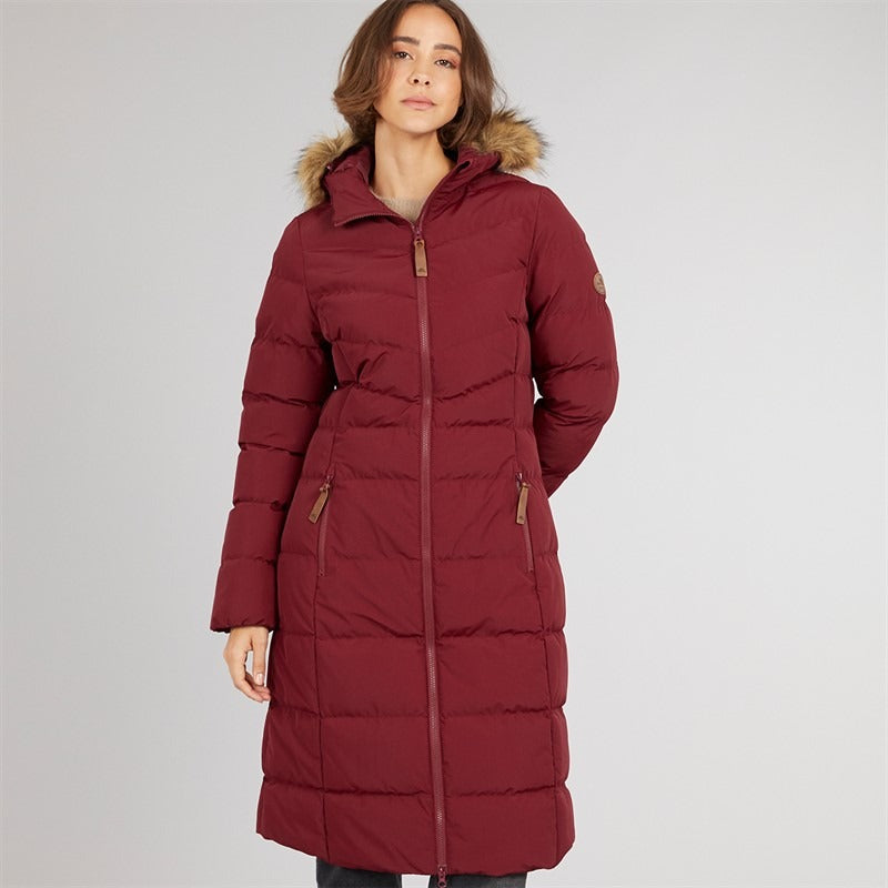 Women’s Long Waterproof Padded Hooded Coat