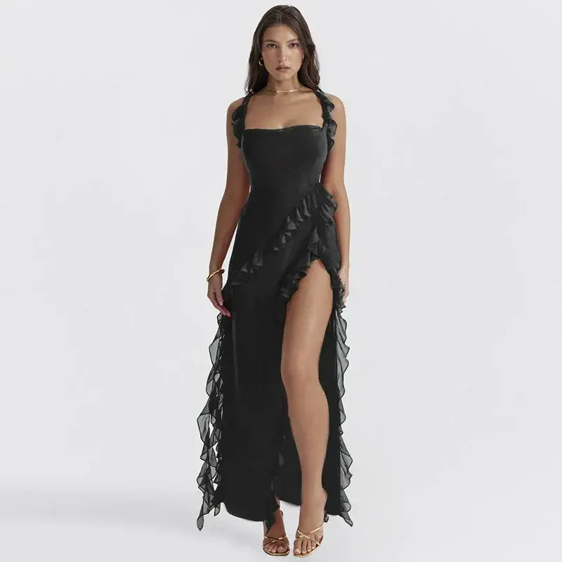 Ruffled Maxi Dress – Effortless Elegance with a Bold Edge